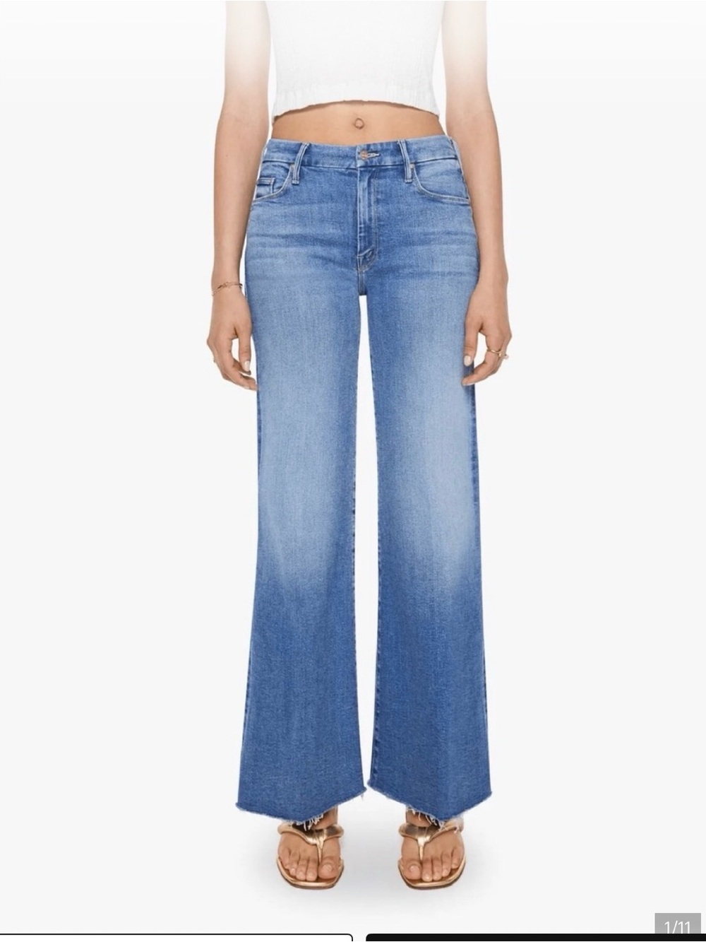 NEW MOTHER Lil Roller fray jeans in fan favorite size 28 retail $258